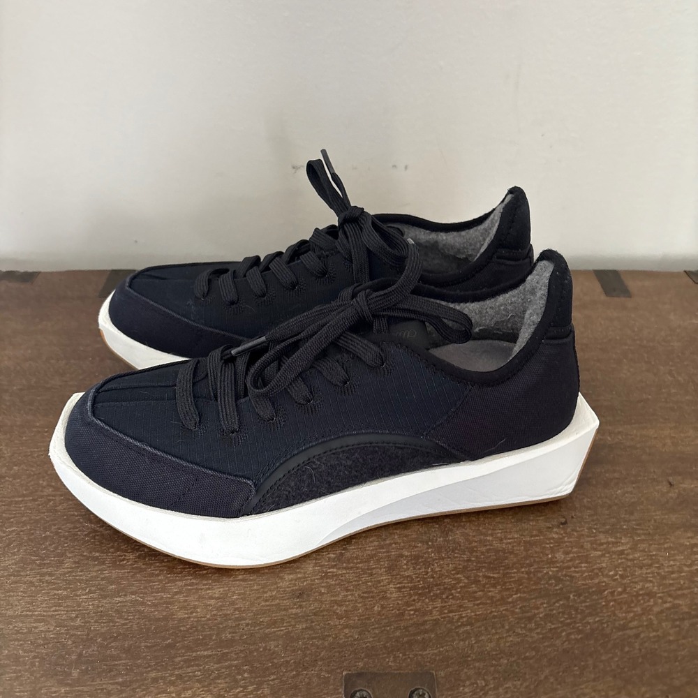 Allbirds Riser Women Black White Platform Sneakers W9 Low Top Sustainable Shoes